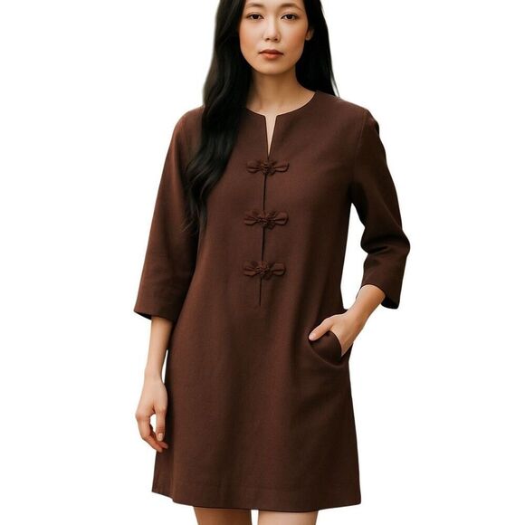 VINTAGE PAPELL TOO SILK DRESS 8 - Picture 1 of 10